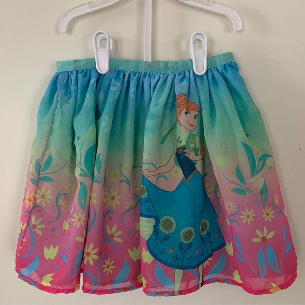 Disney Anna Size 6x elastic Waist Fun Unique Skirt